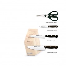 Taco serie universal con cuchillo cocinero, pelador y verdulero + tijeras