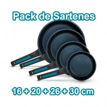 Pack de 4 sartenes Arcos Thera antiadherente premium