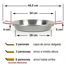 Paella de hierro 34cm 2 personas