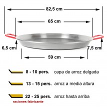 Paleta de cocina para paellas 65 cm