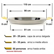 Comprar paellera inoxidable FP-720 inox online en España