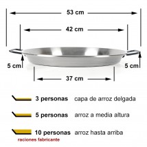 Paella inducción 42 cm para 10 personas Paella paellera inducción